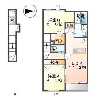 アクロポリスVI【2階】の間取り