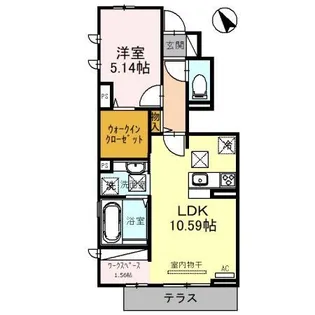 オリーブコート【1階】の間取り