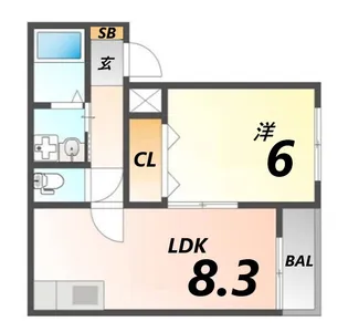 アガサント【2階】の間取り