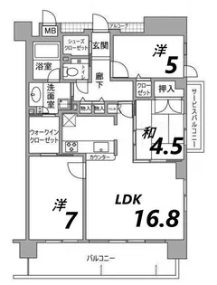 デュオプレステージ姫路駅前【4階】の間取り