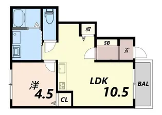 マスハイツ【1階】の間取り