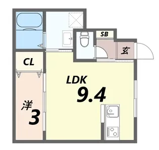 ボヌール妻鹿駅前【1階】の間取り