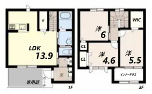 メゾン英賀保駅北【1階】の間取り
