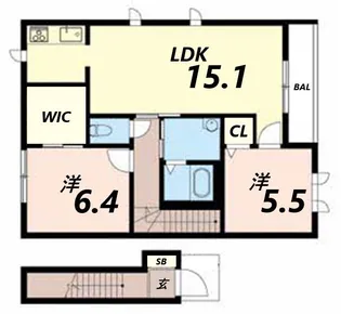 シャーメゾン飯田【1階】の間取り