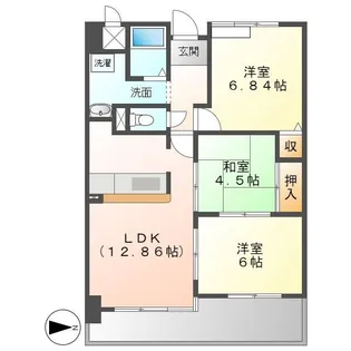 ベーセ・ベージェ西今宿【9階】の間取り