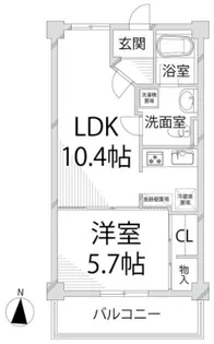 キャッスルコート南八代【2階】の間取り