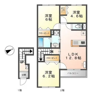 パストラル津倉【2階】の間取り