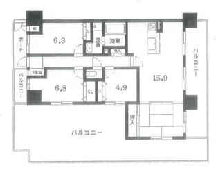 リベール姫路駅前【9階】の間取り
