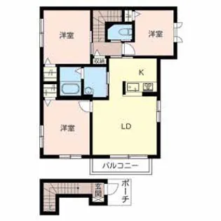 シャーメゾン高町【2階】の間取り