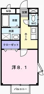 プロスパー汐咲【2階】の間取り
