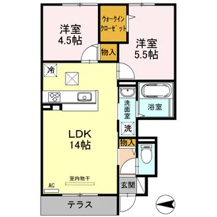 アネシス御立【1階】の間取り