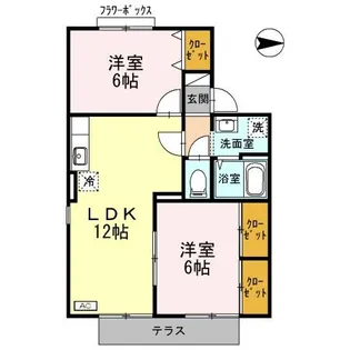 セジュール大津茂【1階】の間取り