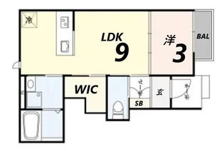 アイメゾン東山【1階】の間取り