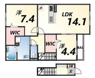 PureRyujuII【2階】の間取り