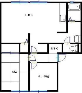 黒岩ハイツ【2階】の間取り