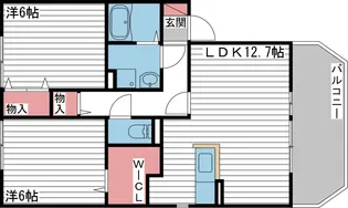 グリーンフィールズ阿成【1階】の間取り