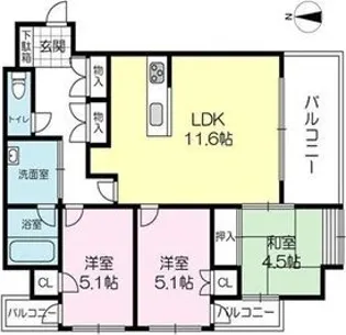 サンワプラザ大手前通【9階】の間取り