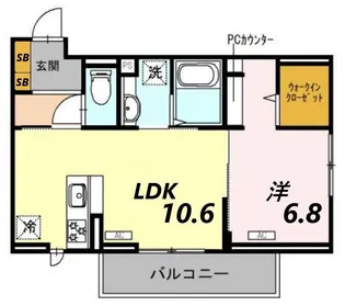 D-PLACE駅南大路【2階】の間取り