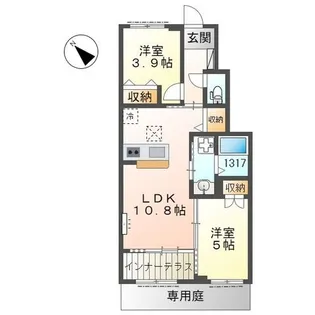 セイクレストA【1階】の間取り