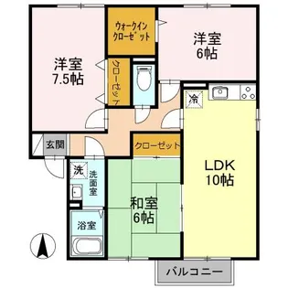 ウィンディビレッジ A棟【1階】の間取り