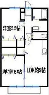 サンフォーレストA【2階】の間取り