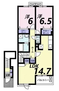 ラ・グラシアⅢ【2階】の間取り