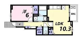 シーズンズ コンフォートⅠ【1階】の間取り