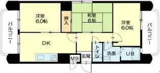 ロイヤルコーポ野田【3階】の間取り