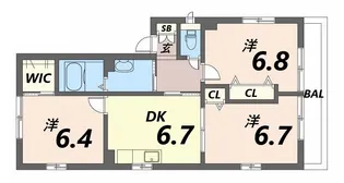 フローラル白浜II【2階】の間取り