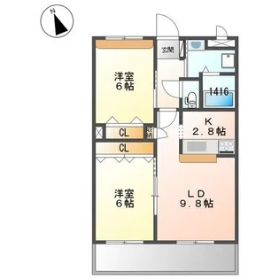 ルミナス ハイツⅡ【2階】の間取り