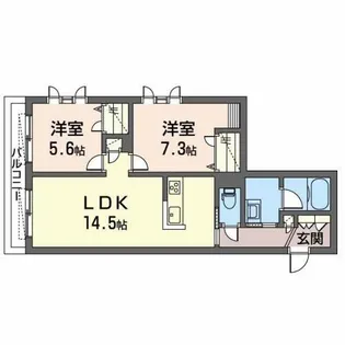 シャーメゾン・ラ・スイートKAMIYA【2階】の間取り
