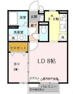 サンライズ城南【1階】の間取り
