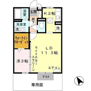 プラシード【1階】の間取り