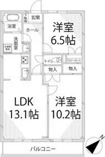 キャッスルコート御立唐立【3階】の間取り
