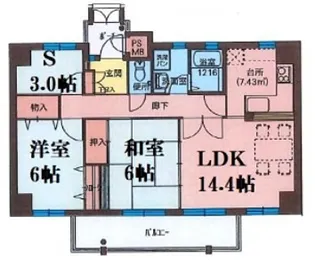 フィールトレイン【7階】の間取り