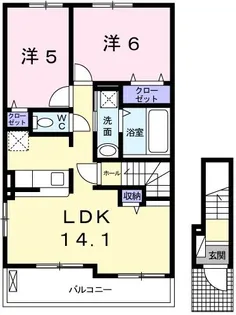 エアリーⅡ【2階】の間取り