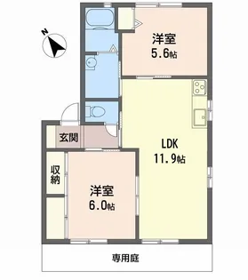 ヴェルジュール別所A・B【1階】の間取り
