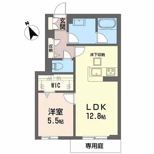 シャーメゾン岡田ハイテール【1階】の間取り