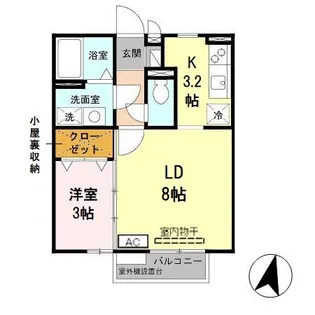 サンライズ城南【2階】の間取り
