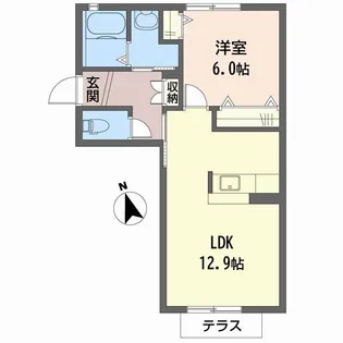 ウェル・エンジュ【2階】の間取り