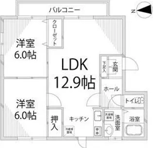 アルコ・ラ・カーサ町坪Ⅱ【2階】の間取り