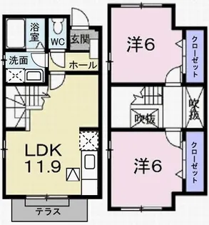 サニー・ミキA【1階】の間取り