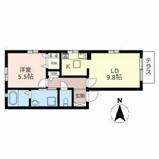 ヴィラージュ西庄【1階】の間取り