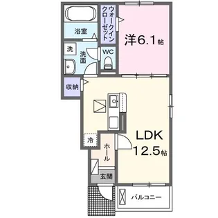 セレノ・ビエント【1階】の間取り