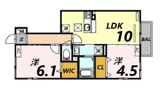 プラージュ【1階】の間取り