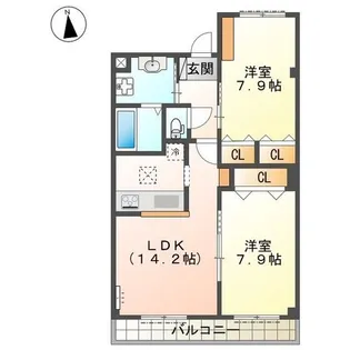 コンフォート【2階】の間取り