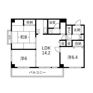 サンハイツ白鷺【3階】の間取り