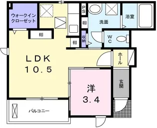 エンジェル コート【1階】の間取り