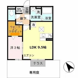 サントゥール ミディ【1階】の間取り