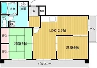 コーポ青山II【4階】の間取り